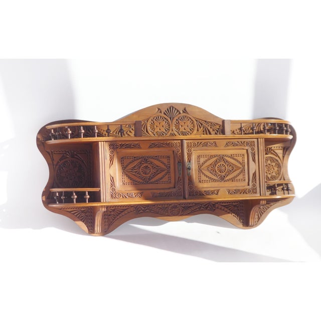 Antique Art Nouveau Wooden Wall Hanging For Sale - Image 10 of 11