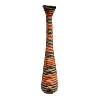 Early 20th Century Tutsi Wedding Basket Vase Rwanda 47 inch For Sale