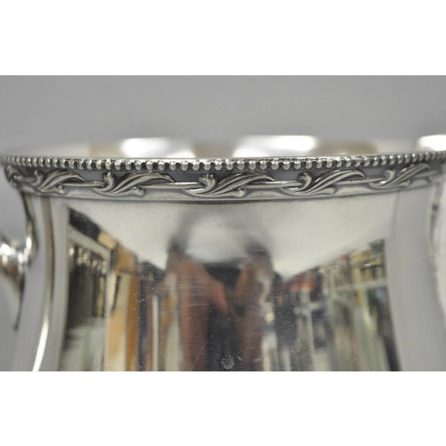Victorian Vintage n.s. Co Victorian Bulbous Silver Plated Lemonade Beverage Water Pitcher For Sale - Image 3 of 13