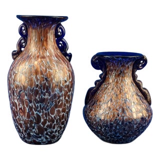 Glass Vases, 1960s, Set of 2 For Sale