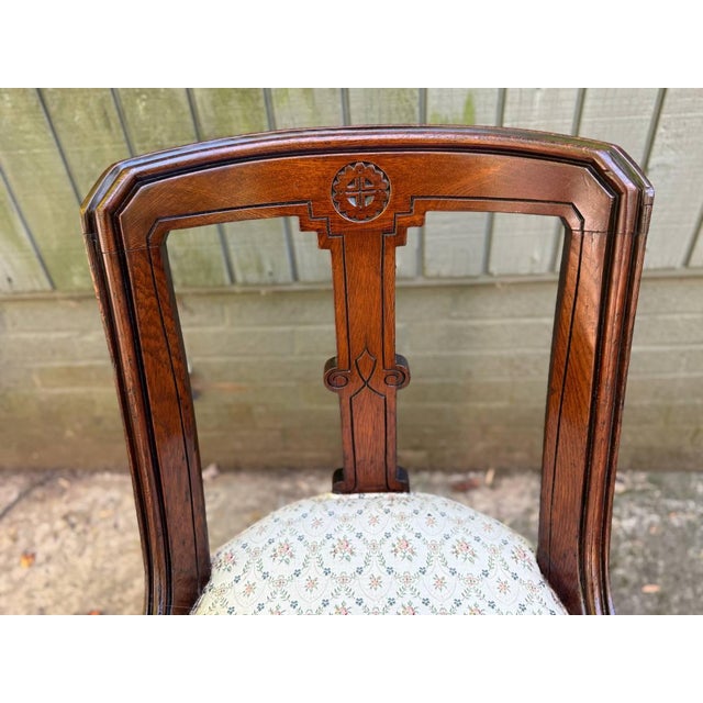 Early 20th Century Victorian Gondola Style Side Chair For Sale - Image 17 of 18