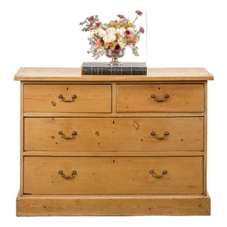 19th Century Pine 2 Over 2 Dresser Base/Server For Sale