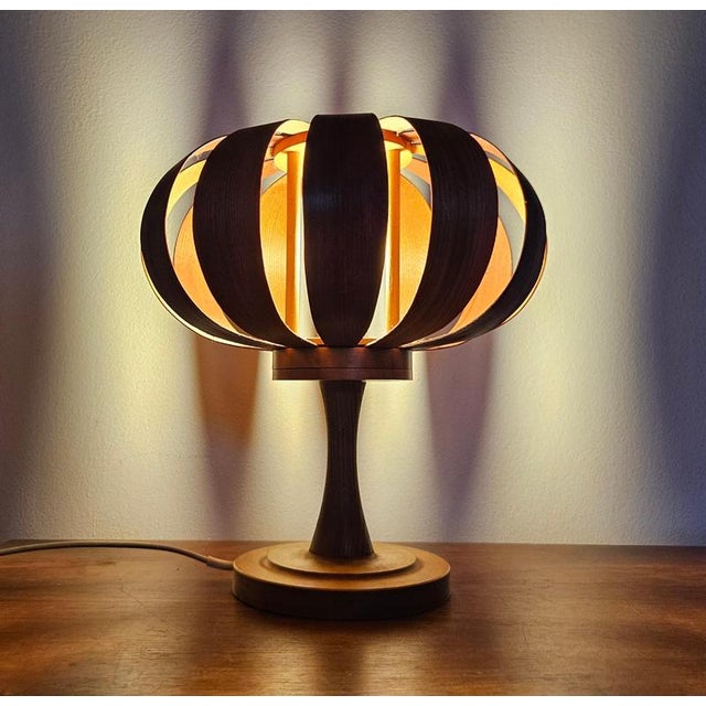 Mid-Century Veneer Table Lamp, Denmark, 1960s For Sale - Image 15 of 18