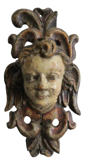 18th Century Carved Baroque Angel or Putto