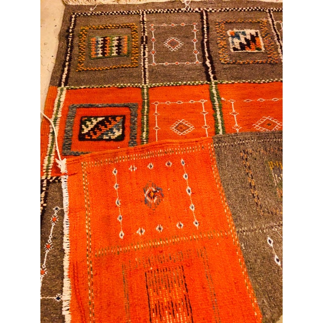 2010s Berber Medium Rug Tribal Handwoven Wool 100% Organic Dye For Sale - Image 5 of 9