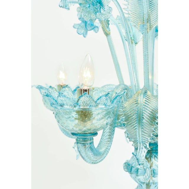 Late 20th Century Gold Flecks Design With Brass Base Venetian Flambeau Table Lamp For Sale - Image 11 of 13