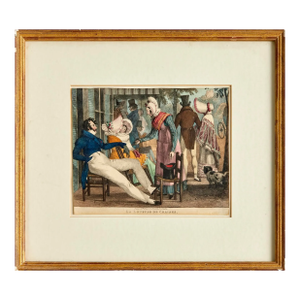 Late 19th Century "La Loueusede De Chaises", Lithograph by John James Chalon, Framed