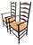1970s Pair of Vintage Ladder-Back Rush-Seat Chairs-Pair For Sale - Image 5 of 8