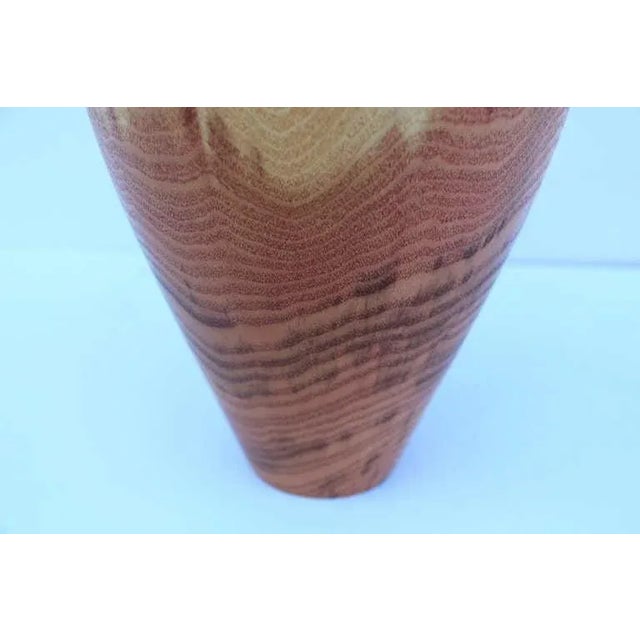 Contemporary Hand-Turned Honey Locust Vase John Mascoll For Sale - Image 3 of 7