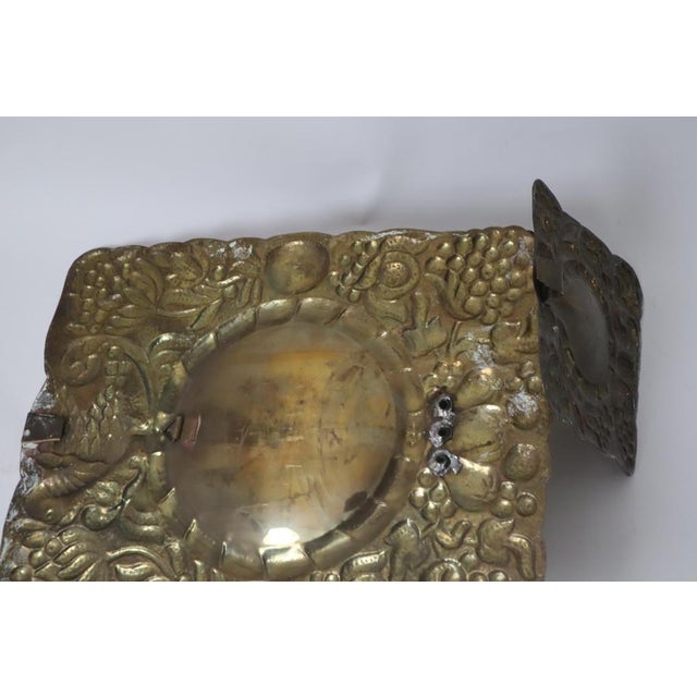 Baroque Brass with Bird Motif and Flora Wall Candleholder by Danzig, 1960 For Sale - Image 9 of 10
