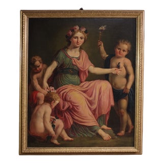 After Giuliano Traballesi, Aurora Triumphing Over Night, 1780, Oil Painting on Canvas For Sale