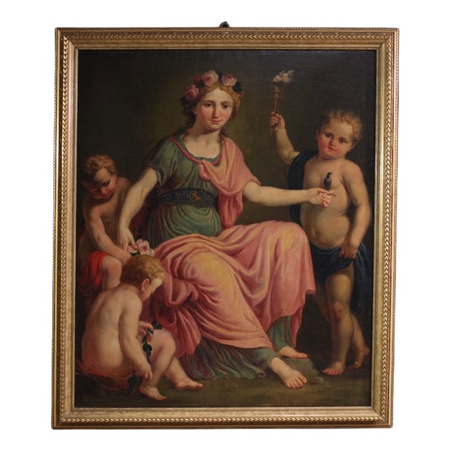 After Giuliano Traballesi, Aurora Triumphing Over Night, 1780, Oil Painting on Canvas For Sale