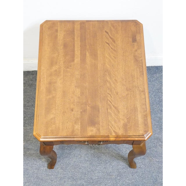 Ethan Allen Country French Collection 22" Accent End Table 26-8203 - 216 Bordeaux Finish For Sale - Image 9 of 13