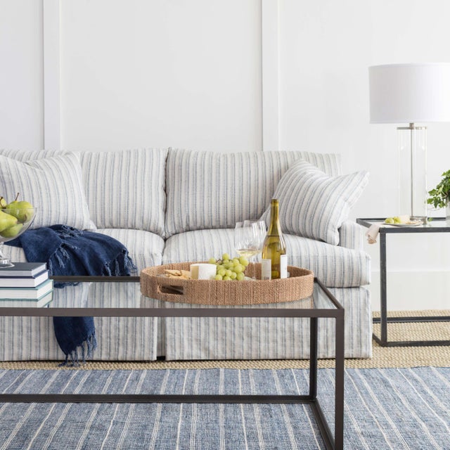 Contemporary Bunny Williams for Dash & Albert Samson Navy Indoor/Outdoor Rug, 6' x 9' For Sale - Image 3 of 6