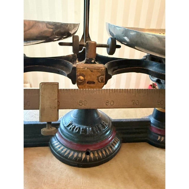 ANTIQUE HENRY TROEMNER APOTHECARY SCALE. Age unknown but I would estimate it to be from the mid to late 1800's. Base is...