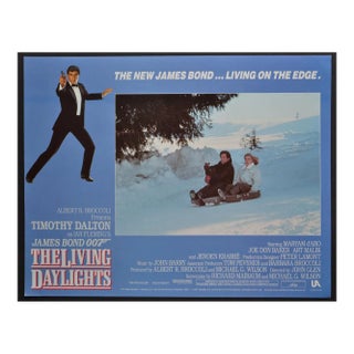 James Bond 007 the Living Daylights Original Lobby Card, UK, 1987 For Sale