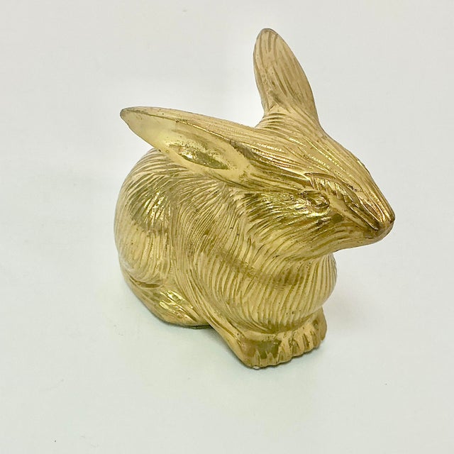 Mid-Century Hollywood Regency Boho Chic Brass Bunny Figurine. For Sale - Image 9 of 13