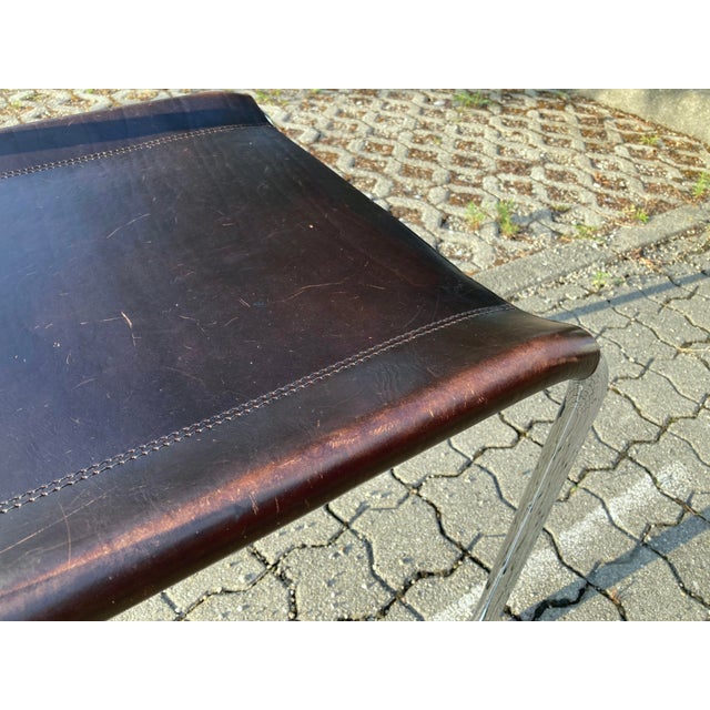Metal Vintage Cognac Brown S33 Chairs by Mart Stam for Thonet, 2010, Set of 4 For Sale - Image 7 of 18