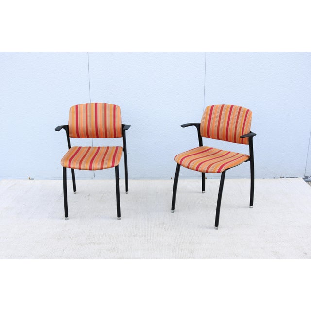 Contemporary Modern Hon F3 Series Multipurpose Stackable Guest Chairs - A Pair For Sale - Image 3 of 18