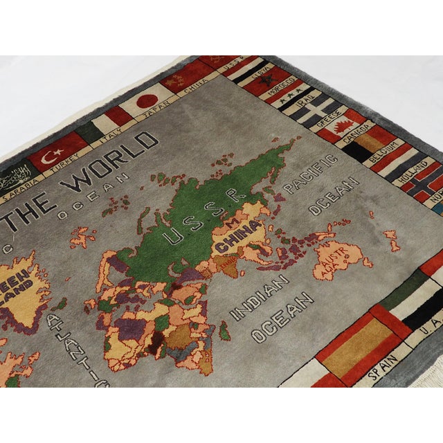 Vintage Oriental Hand Knotted Wall Rug, 1990s For Sale - Image 10 of 14