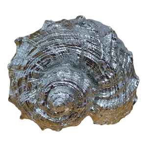 Vintage Faux Metallic Silver Sea Shell