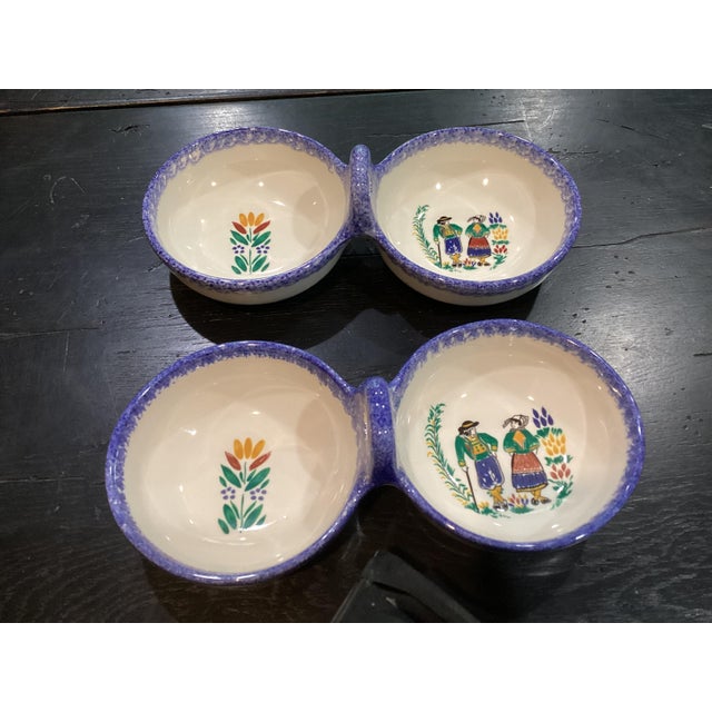 French Country 1990s Ceramic Serving Pieces - Set of 4 For Sale - Image 3 of 4