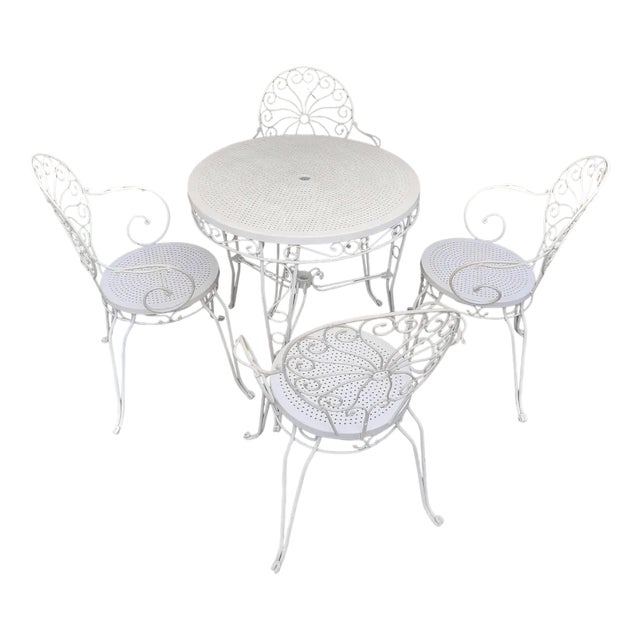 Garden Table and Chairs, Set of 5 For Sale