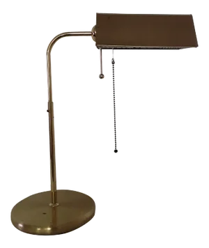 Vintage Brass Colored Swiveling Table Lamp
