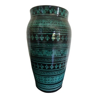 Vintage Art Pottery Vase Signed For Sale