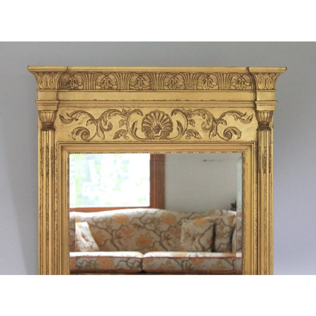 Henredon Vintage Henredon Charles X Collection Gold Louis XV Rectangular Wall Mirror For Sale - Image 4 of 9