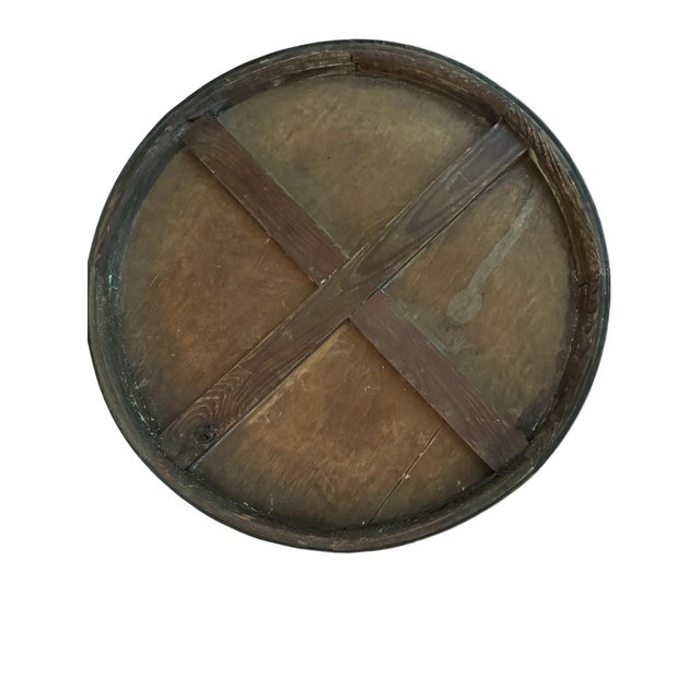 Moroccan Engraved Brass Tray on Adjustable Wooden Stand. For Sale In Dallas - Image 6 of 9
