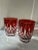 1980s Waterford Lismore Ruby Red Double Old Fashioned Crystal Glasses - A Pair For Sale - Image 11 of 12