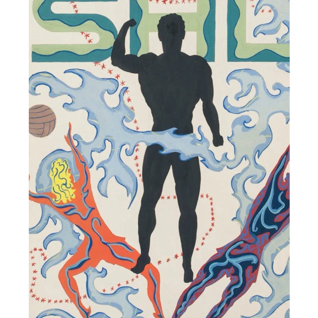 Constellation is beautiful original painting in tempera on paper realized by Monique Bertrand-Picard. In good conditions,...