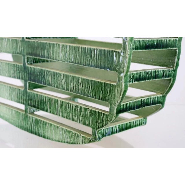 Mid-Century Ceramic Green Artwork For Sale - Image 5 of 8