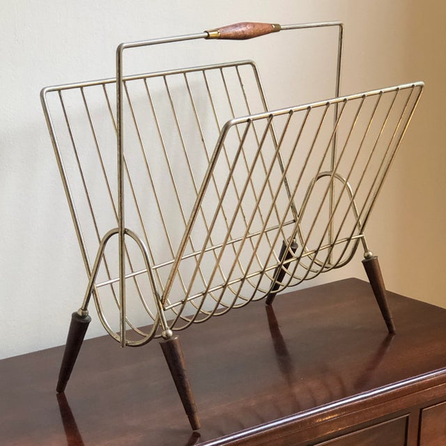 1950s Mid-Century Modern McCobb-Style Magazine Rack For Sale In Baltimore - Image 6 of 10