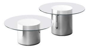 Glass Side Tables by Ramon Úbeda and Otto Canalda for BD, Set of 2