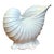 Vintage White Nautilus Form Ceramic Vase For Sale