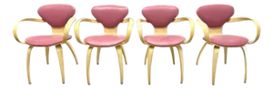Norman Cherner Plycraft Pretzel Arm Chairs Set of 4