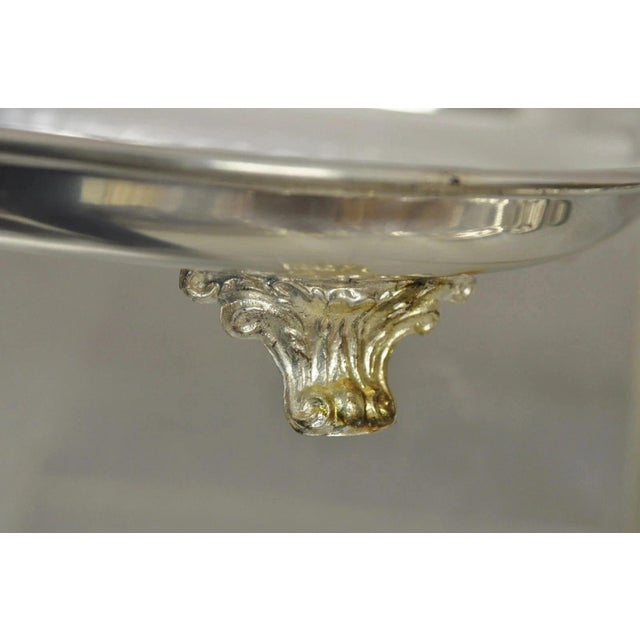 Vintage Eales Silver Plated 22" Footed Twin Handle Bar Tray Platter For Sale In Philadelphia - Image 6 of 10