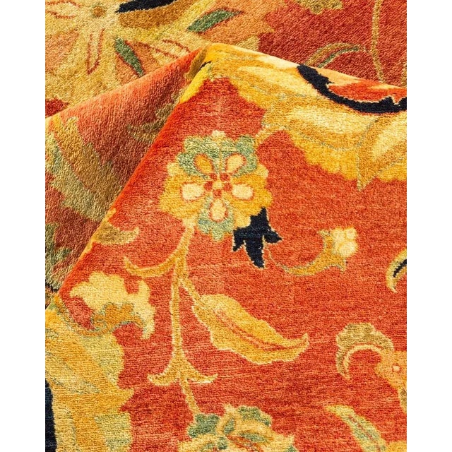 Textile Mogul, One-of-a-Kind Hand-Knotted Area Rug in Orange, 8' 1" x 10' 4" For Sale - Image 7 of 8