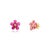 14k Gold Pear Cut Ruby Flower Stud Earrings for Women- a Pair For Sale In New York - Image 6 of 12