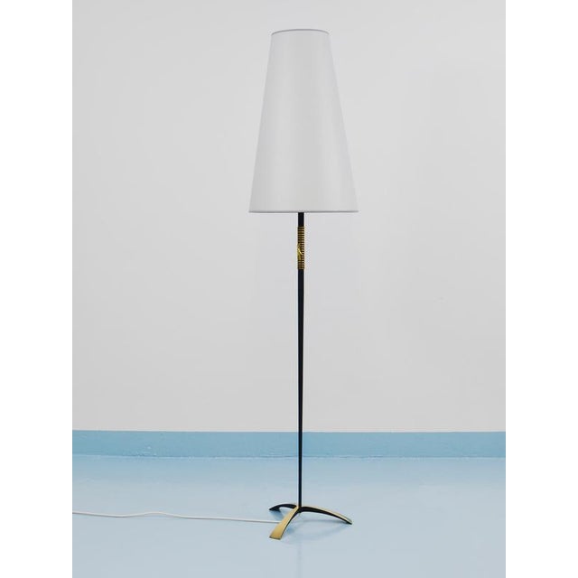 1950s Mid-Century Brass Floor Lamp by Rupert Nikoll for Carl Aubock, Austria, 1950s For Sale - Image 5 of 16