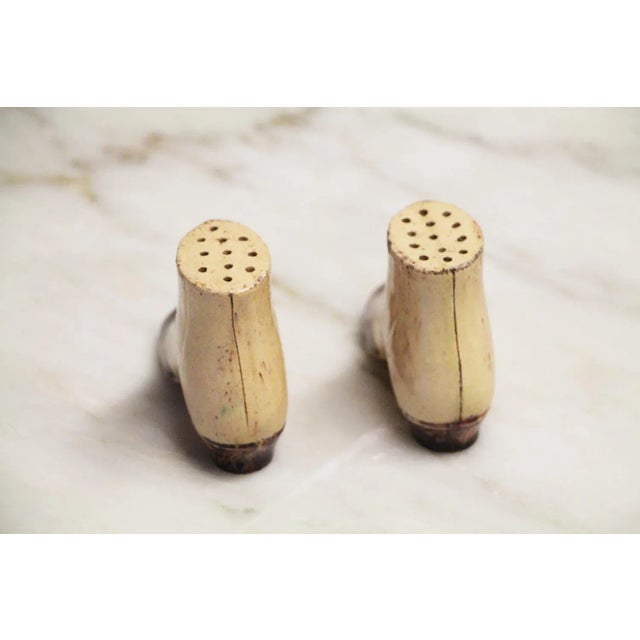 19th Century, Victorian Toothpick Holder Depicting Woman Shoes - Set of 2 For Sale - Image 9 of 13