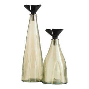 Arteriors Home Lydia Black Aluminun Decanters, Set of 2