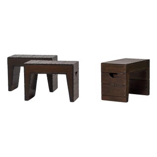 Stools by Jan de Jong for Nursing Home Eindhoven, 1966, Set of 3 For Sale