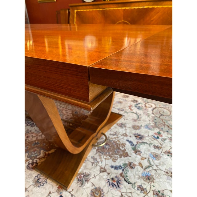 Jules Leleu Style Extendable French Art Deco Rosewood Dining Table Circa 1930 For Sale In Miami - Image 6 of 7