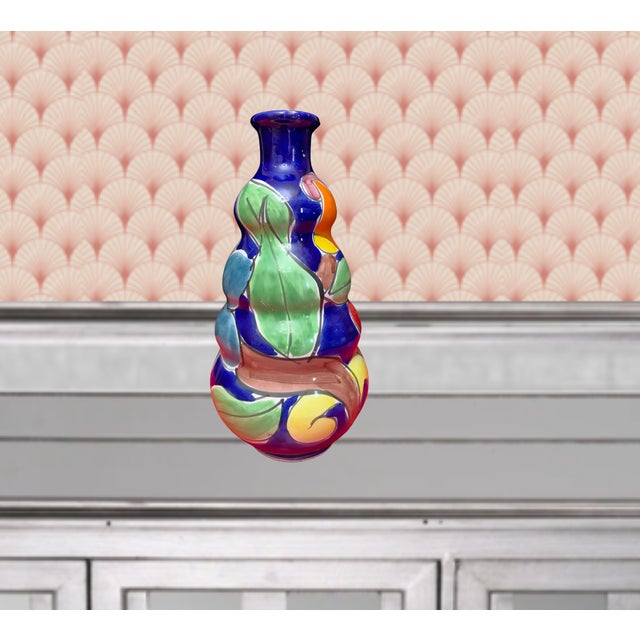 La Musa Abstract Floral Ceramic Vase For Sale - Image 11 of 15