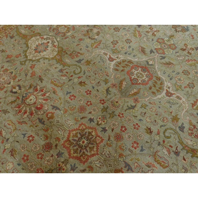 Olive Vintage Hand Knotted Rug. 7'10"x 9'8" For Sale - Image 8 of 12