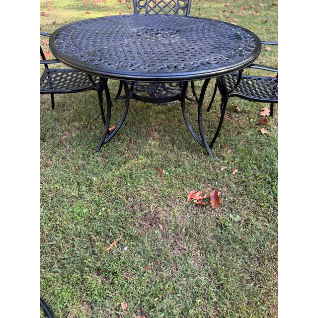 Perfect for your outdoor space! The table measures 51x28 and the chairs measure 20x26x36 It was refinished due to peeling...