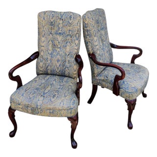 1960s Queen Anne style Armchairs by Ethan Allen For Sale